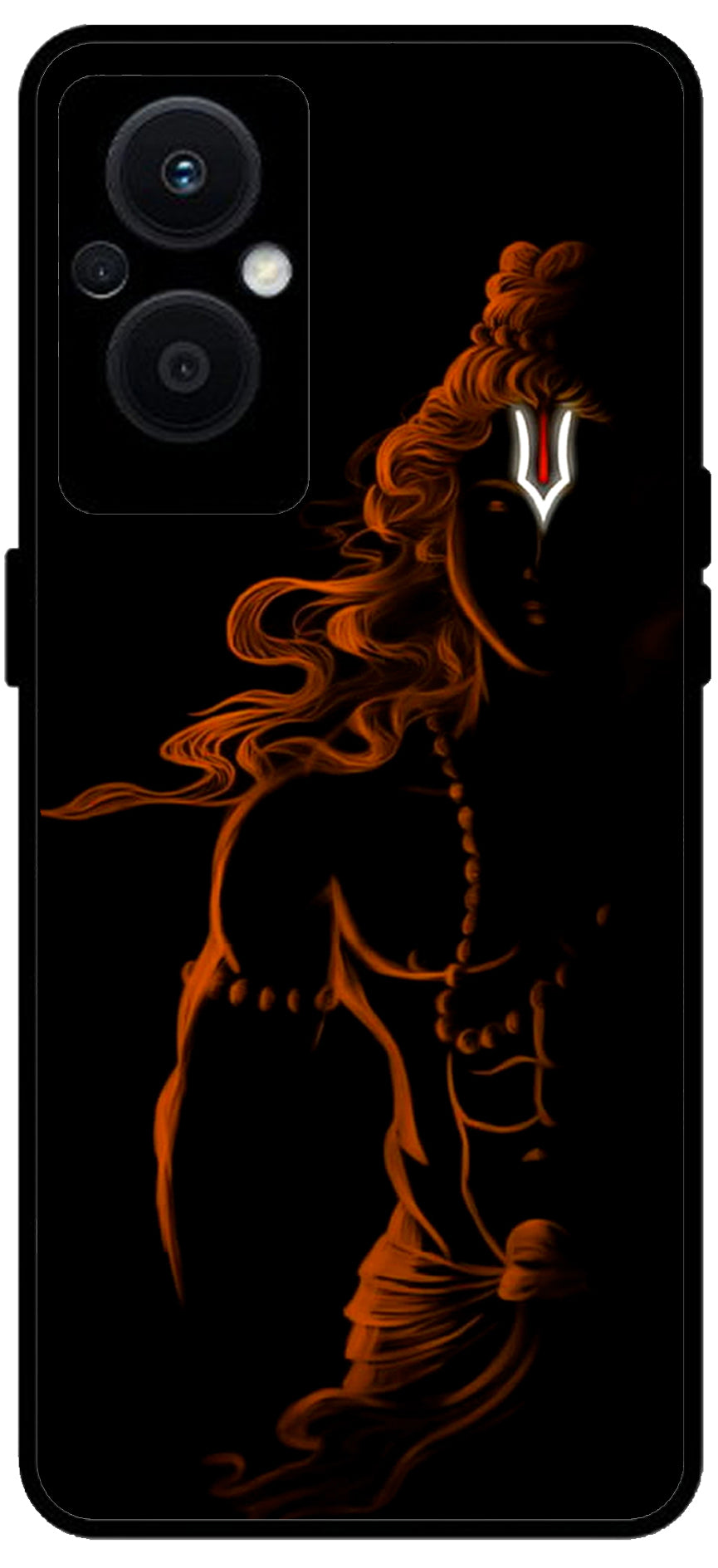 Lord Shree Ram Unbreakable Metal Back Case Mobile Cover with 4 Side Protection and Soft TPU Sides for OPPO F21 PRO 5G