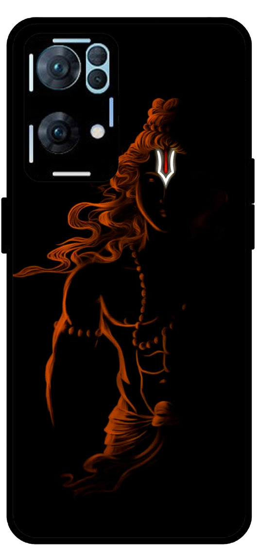 Lord Shree Ram Unbreakable Metal Back Case Mobile Cover with 4 Side Protection and Soft TPU Sides for Oppo Reno 7 Pro 5G