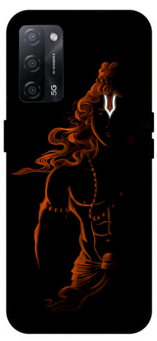 Lord Shree Ram Unbreakable Metal Back Case Mobile Cover with 4 Side Protection and Soft TPU Sides for Oppo A53s 5G