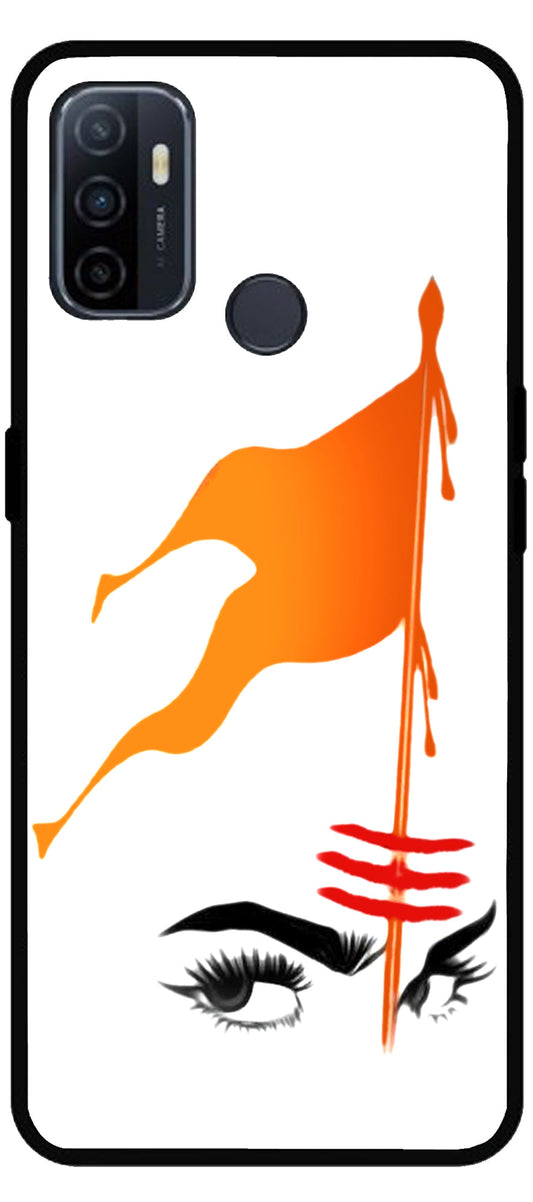 Hindu Flag Art Unbreakable Metal Back Case Mobile Cover with 4 Side Protection and Soft TPU Sides for Oppo A53