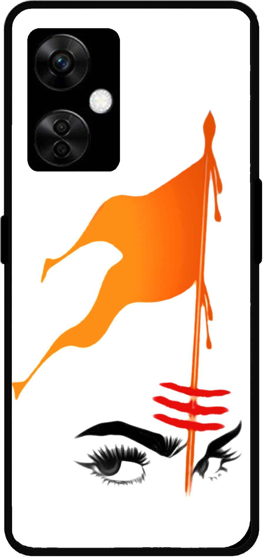 Hindu Flag Art Unbreakable Metal Back Case Mobile Cover with 4 Side Protection and Soft TPU Sides for OnePlus Nord CE3 Lite