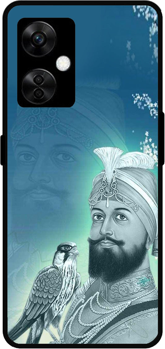 Guru Gobind Singh Ji Unbreakable Metal Back Case Mobile Cover with 4 Side Protection and Soft TPU Sides for OnePlus Nord CE3 Lite