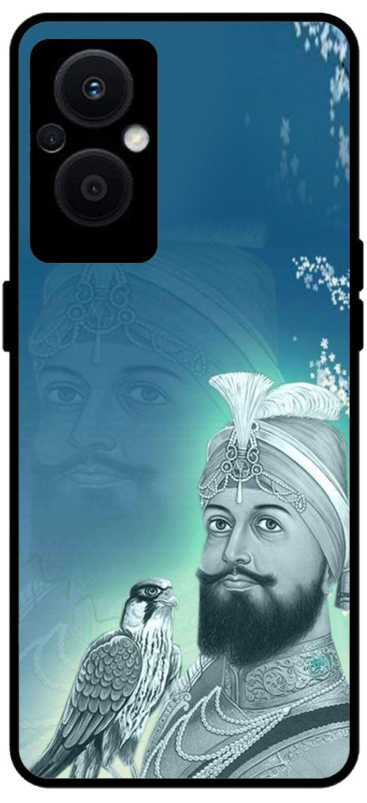 Guru Gobind Singh Ji Unbreakable Metal Back Case Mobile Cover with 4 Side Protection and Soft TPU Sides for OPPO F21 PRO 5G