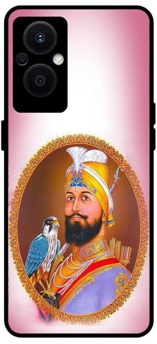 Guru Gobind Singh Ji Colourful Design Unbreakable Metal Back Case Mobile Cover with 4 Side Protection and Soft TPU Sides for OPPO F21 PRO 5G