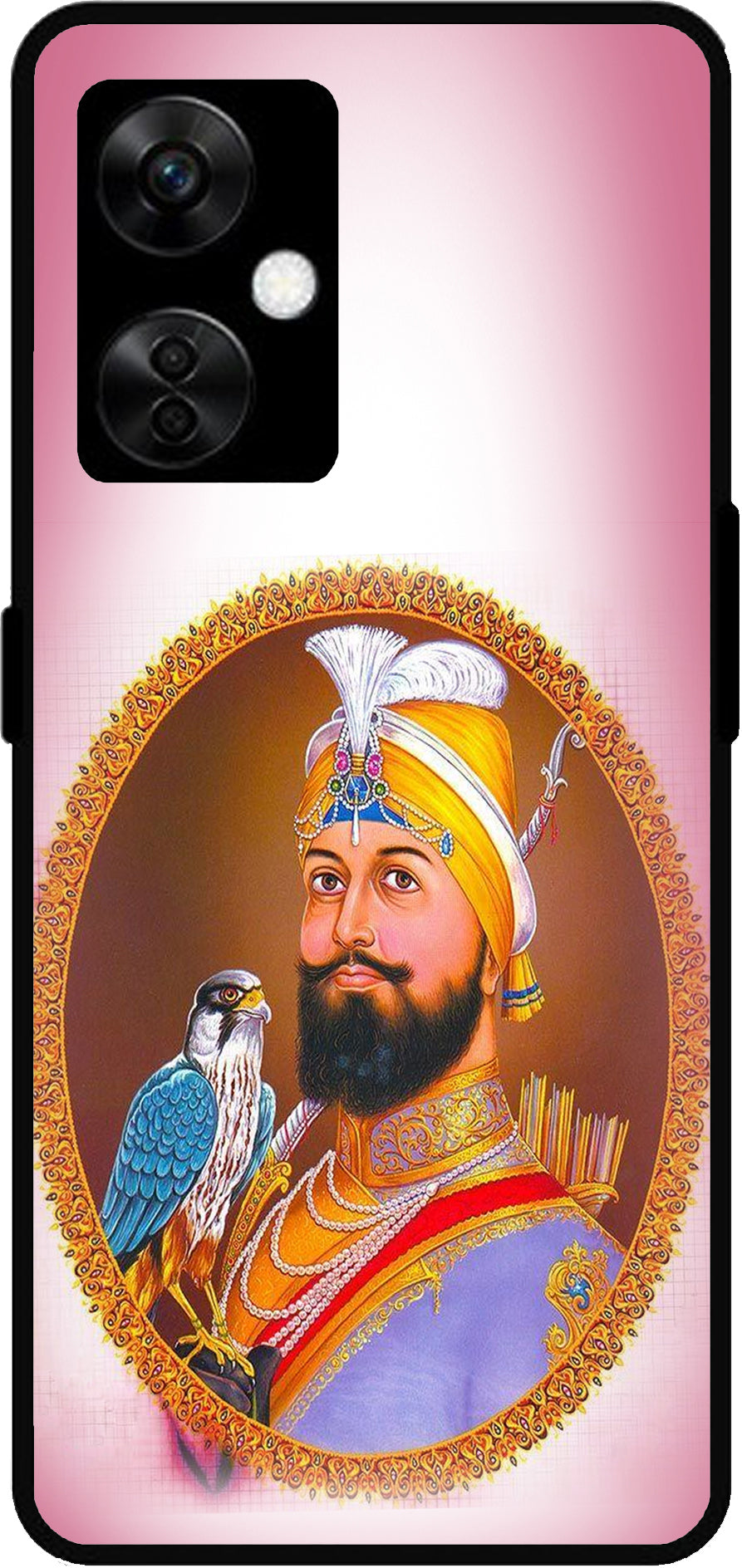 Guru Gobind Singh Ji Colourful Design Unbreakable Metal Back Case Mobile Cover with 4 Side Protection and Soft TPU Sides for OnePlus Nord CE3 Lite