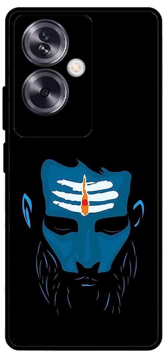 Mahadev Bhakt Unbreakable Metal Back Case Mobile Cover with 4 Side Protection and Soft TPU Sides for Oppo A79 NEW