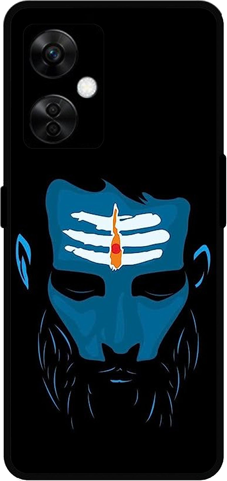 Mahadev Bhakt Unbreakable Metal Back Case Mobile Cover with 4 Side Protection and Soft TPU Sides for OnePlus Nord CE3 Lite