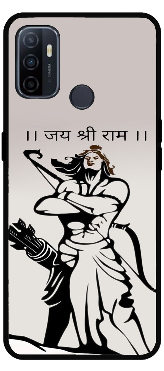 Lord Jai Shree Ram Unbreakable Metal Back Case Mobile Cover with 4 Side Protection and Soft TPU Sides for Oppo A53