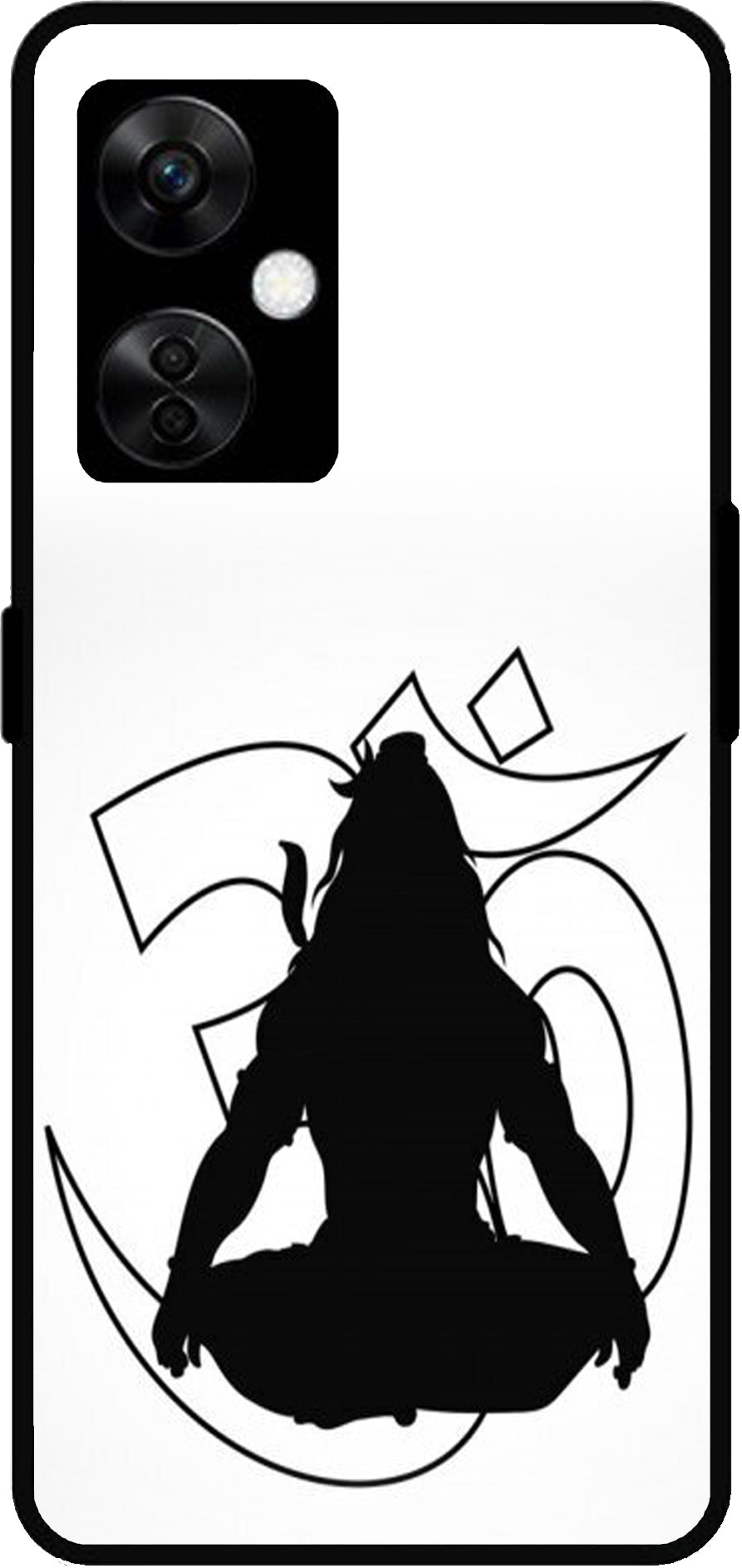 Lord Shiva Unbreakable Metal Back Case Mobile Cover with 4 Side Protection and Soft TPU Sides for OnePlus Nord CE3 Lite