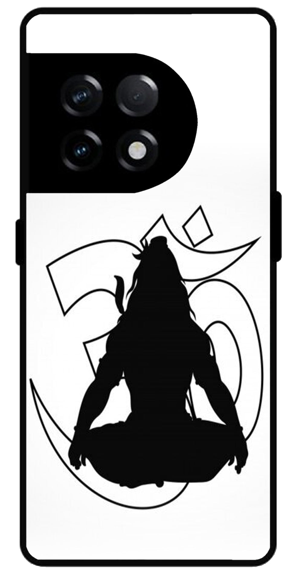 Lord Shiva Unbreakable Metal Back Case Mobile Cover with 4 Side Protection and Soft TPU Sides for OnePlus 11R