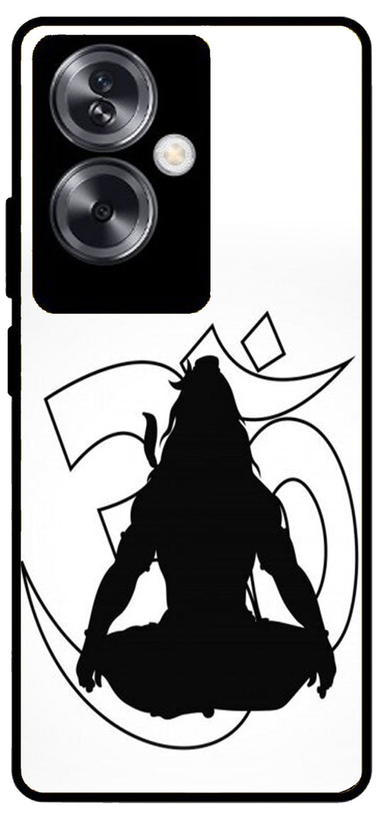 Lord Shiva Unbreakable Metal Back Case Mobile Cover with 4 Side Protection and Soft TPU Sides for Oppo A79 NEW