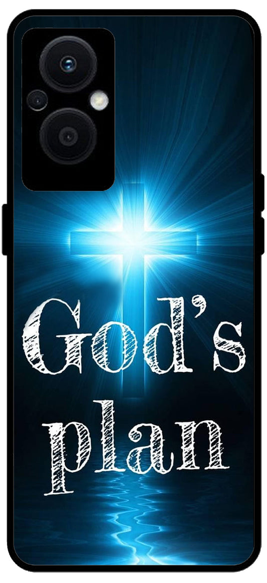 God Plan's Unbreakable Metal Back Case Mobile Cover with 4 Side Protection and Soft TPU Sides for OPPO F21 PRO 5G