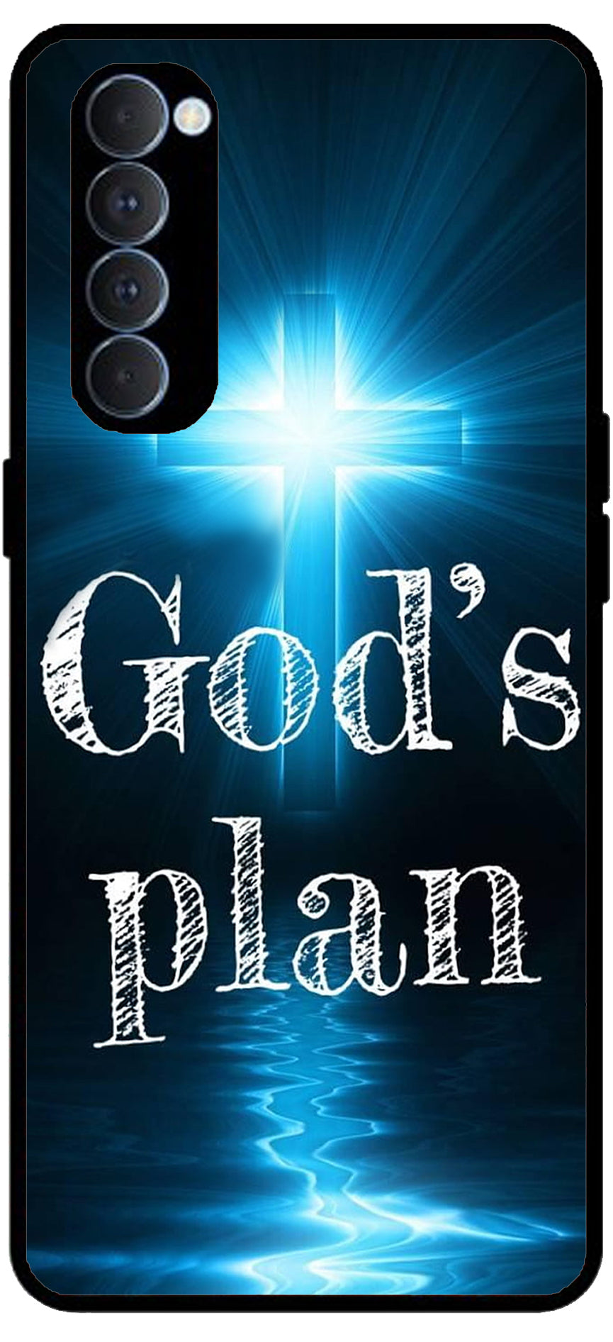 God Plan's Unbreakable Metal Back Case Mobile Cover with 4 Side Protection and Soft TPU Sides for RENO4 PRO