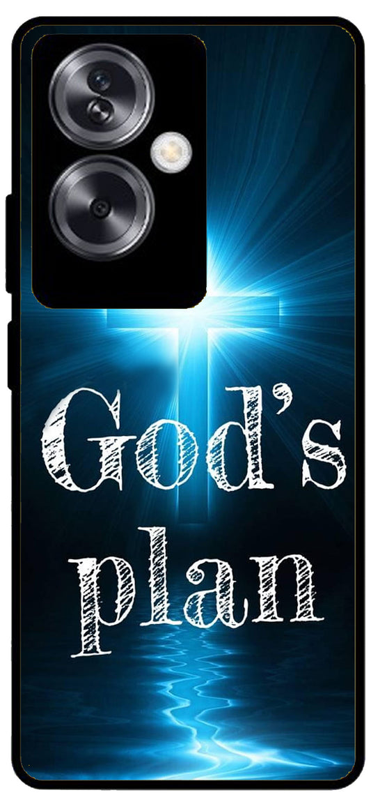 God Plan's Unbreakable Metal Back Case Mobile Cover with 4 Side Protection and Soft TPU Sides for Oppo A79 NEW