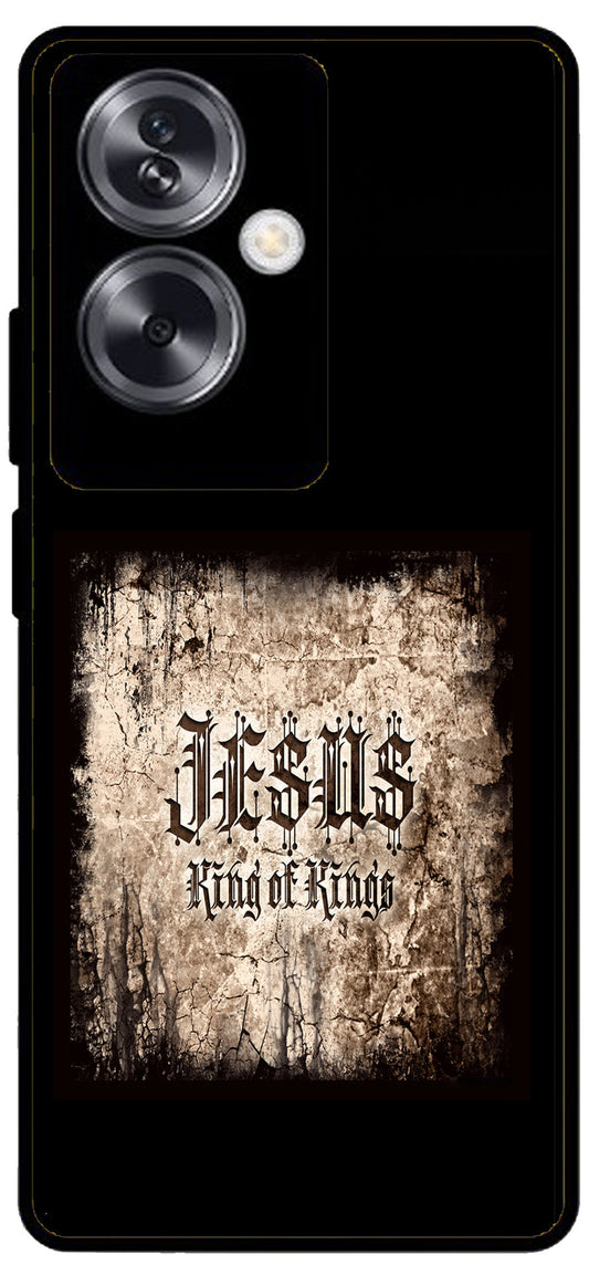 Jesus King of Kings Unbreakable Metal Back Case Mobile Cover with 4 Side Protection and Soft TPU Sides for Oppo A79 NEW