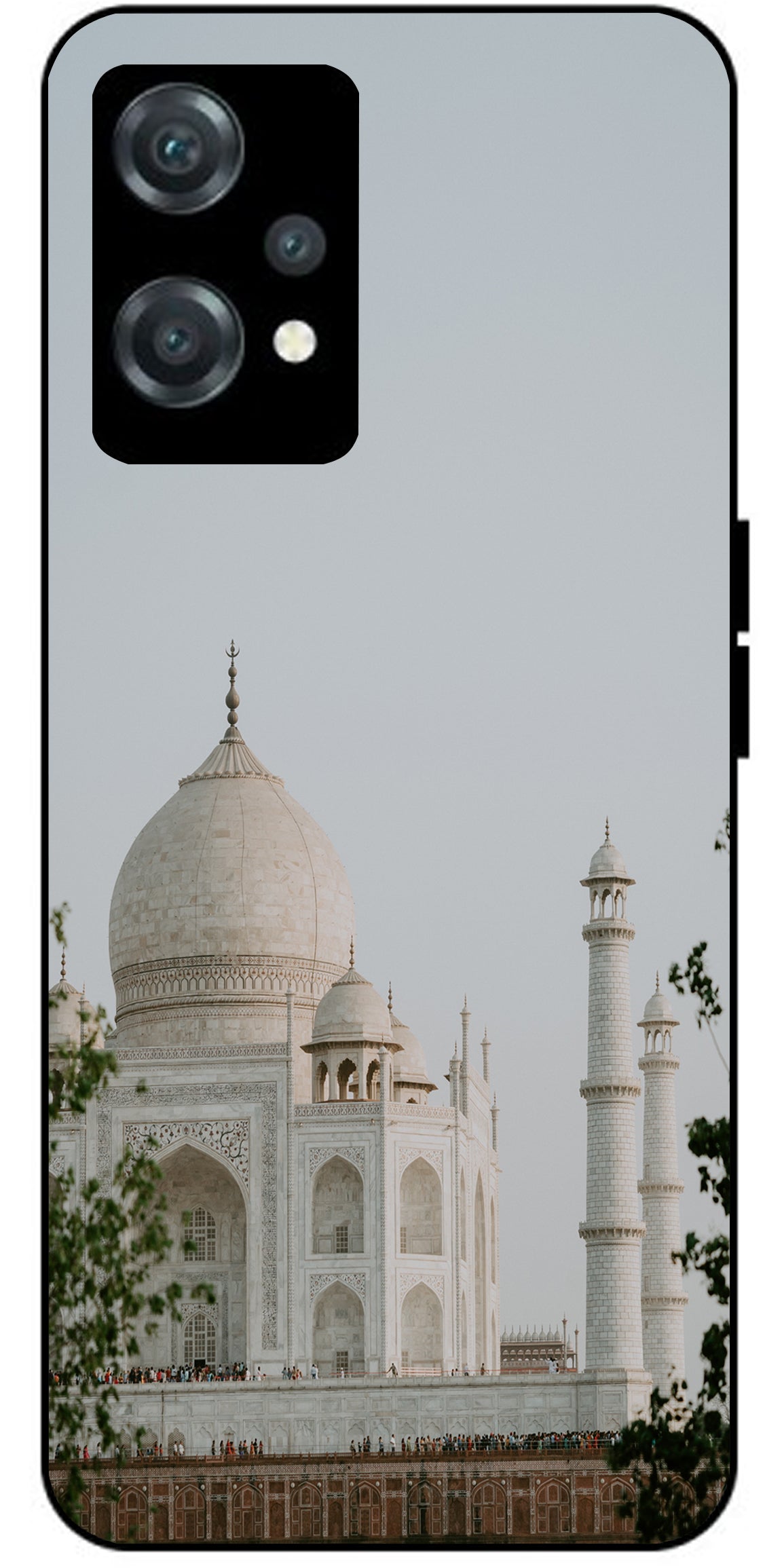 Taj Mahal Printed Unbreakable Metal Back Case Mobile Cover with 4 Side Protection and Soft TPU Sides for oneplus nord ce 2 lite 5g