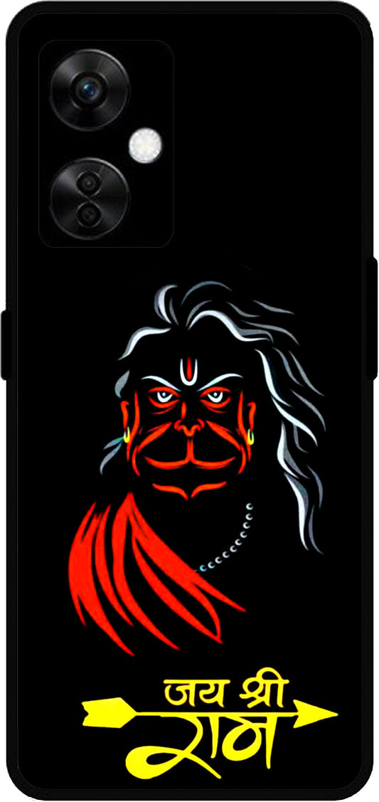 Jai Shree Ram Unbreakable Metal Back Case Mobile Cover with 4 Side Protection and Soft TPU Sides for OnePlus Nord CE3 Lite