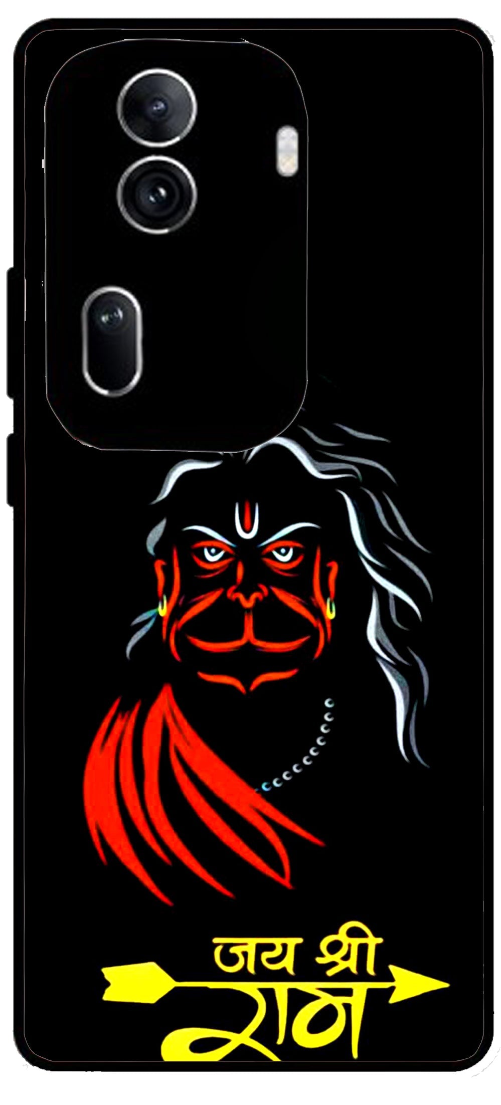 Jai Shree Ram Unbreakable Metal Back Case Mobile Cover with 4 Side Protection and Soft TPU Sides for Oppo Reno 11 pro