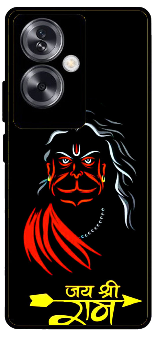 Jai Shree Ram Unbreakable Metal Back Case Mobile Cover with 4 Side Protection and Soft TPU Sides for Oppo A79 NEW