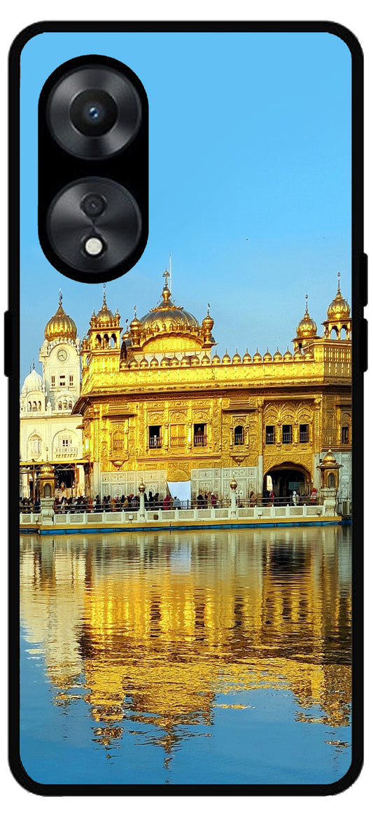 Swarn Mandir Golden Temple Printed Unbreakable Metal Back Case Mobile Cover with 4 Side Protection and Soft TPU Sides for Oppo a78 5g