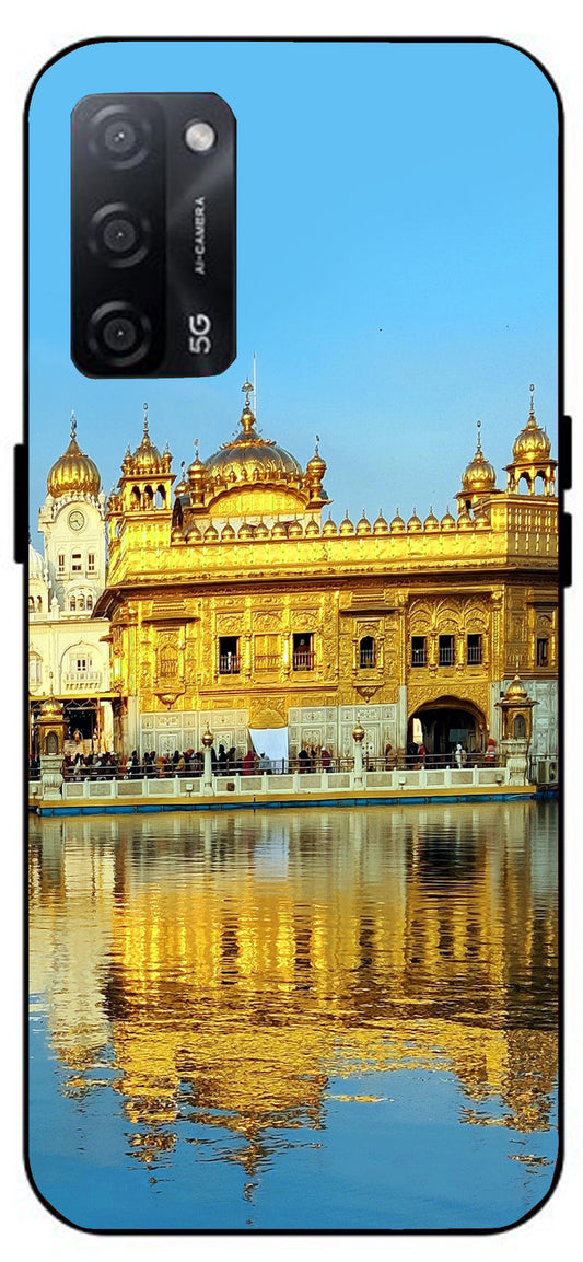 Swarn Mandir Golden Temple Printed Unbreakable Metal Back Case Mobile Cover with 4 Side Protection and Soft TPU Sides for Oppo A53s 5G