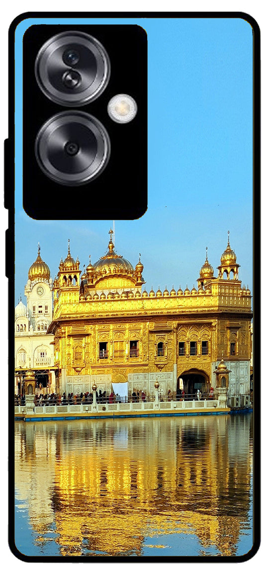 Swarn Mandir Golden Temple Printed Unbreakable Metal Back Case Mobile Cover with 4 Side Protection and Soft TPU Sides for Oppo A79 NEW