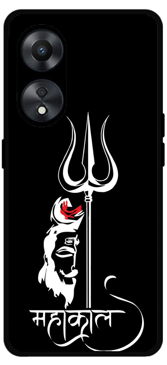 Mahakaal Unbreakable Metal Back Case Mobile Cover with 4 Side Protection and Soft TPU Sides for Oppo a78 5g