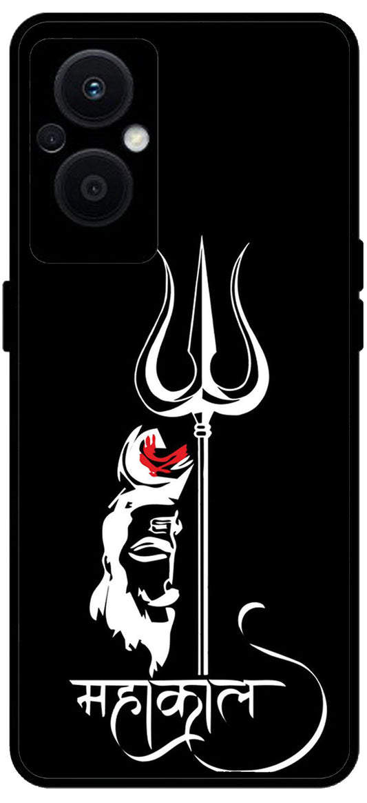 Mahakaal Unbreakable Metal Back Case Mobile Cover with 4 Side Protection and Soft TPU Sides for OPPO F21 PRO 5G