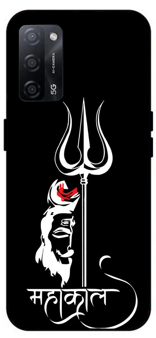 Mahakaal Unbreakable Metal Back Case Mobile Cover with 4 Side Protection and Soft TPU Sides for Oppo A53s 5G