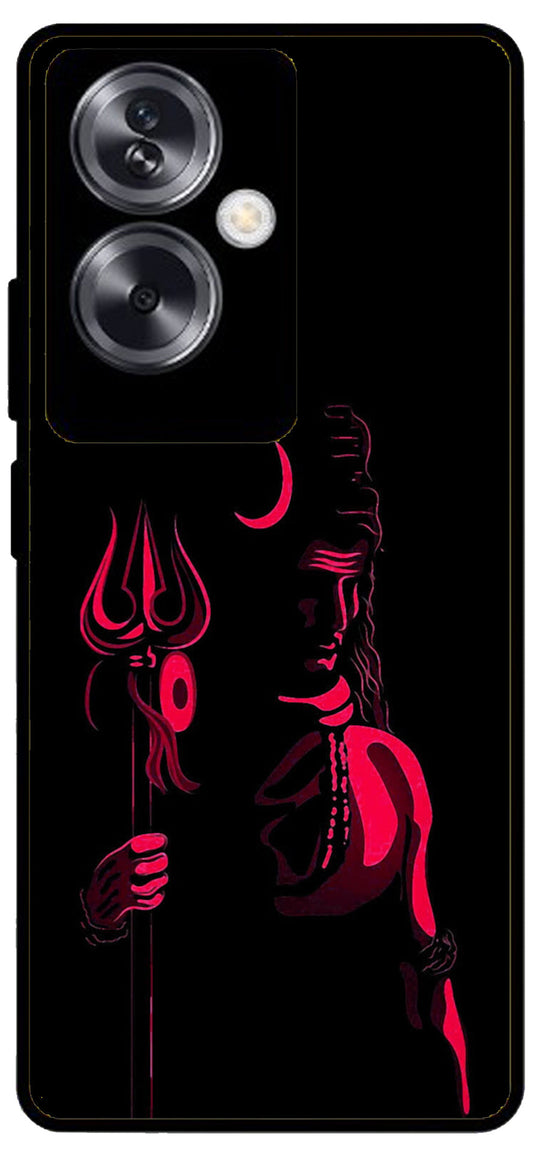 Lord Shiva Unbreakable Metal Back Case Mobile Cover with 4 Side Protection and Soft TPU Sides for Oppo A79 NEW