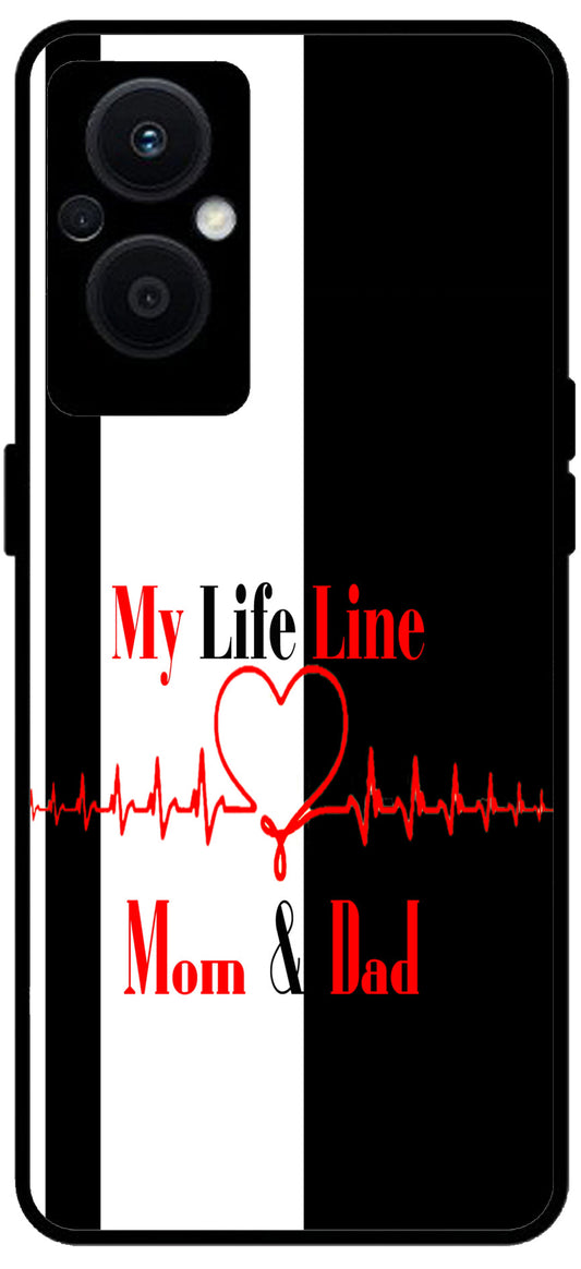 My Life Line Unbreakable Metal Back Case Mobile Cover with 4 Side Protection and Soft TPU Sides for OPPO F21 PRO 5G