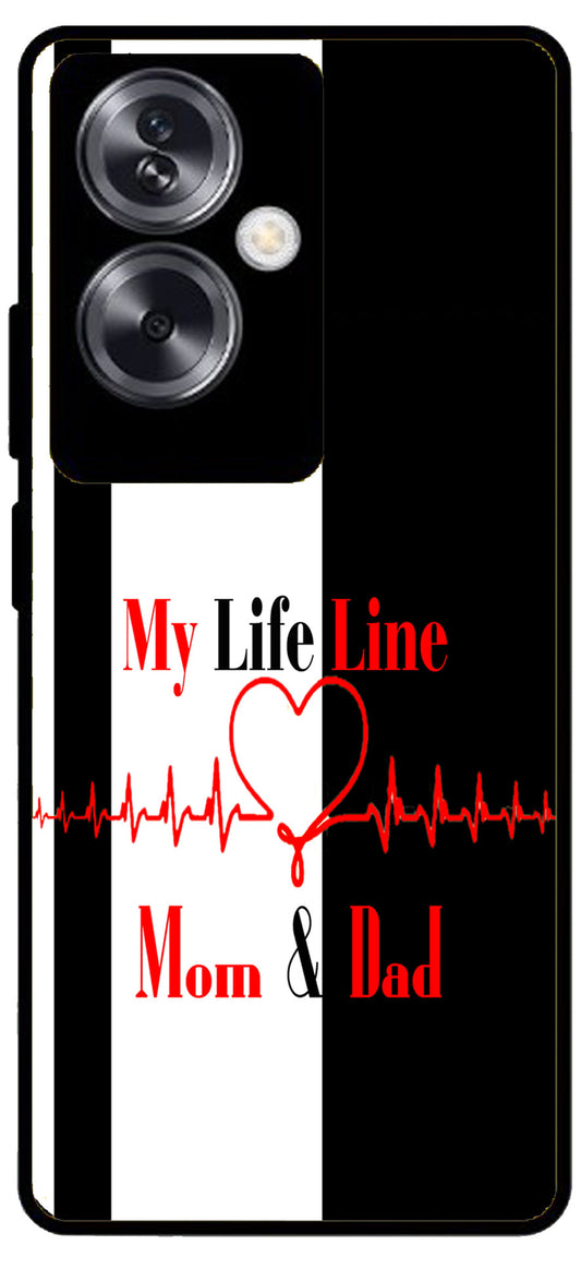 My Life Line Unbreakable Metal Back Case Mobile Cover with 4 Side Protection and Soft TPU Sides for Oppo A79 NEW