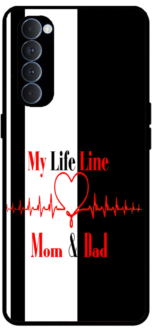 My Life Line Unbreakable Metal Back Case Mobile Cover with 4 Side Protection and Soft TPU Sides for RENO4 PRO