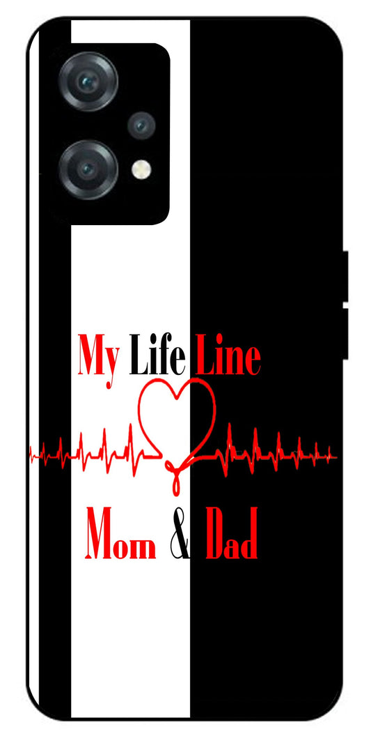 My Life Line Unbreakable Metal Back Case Mobile Cover with 4 Side Protection and Soft TPU Sides for oneplus nord ce 2 lite 5g