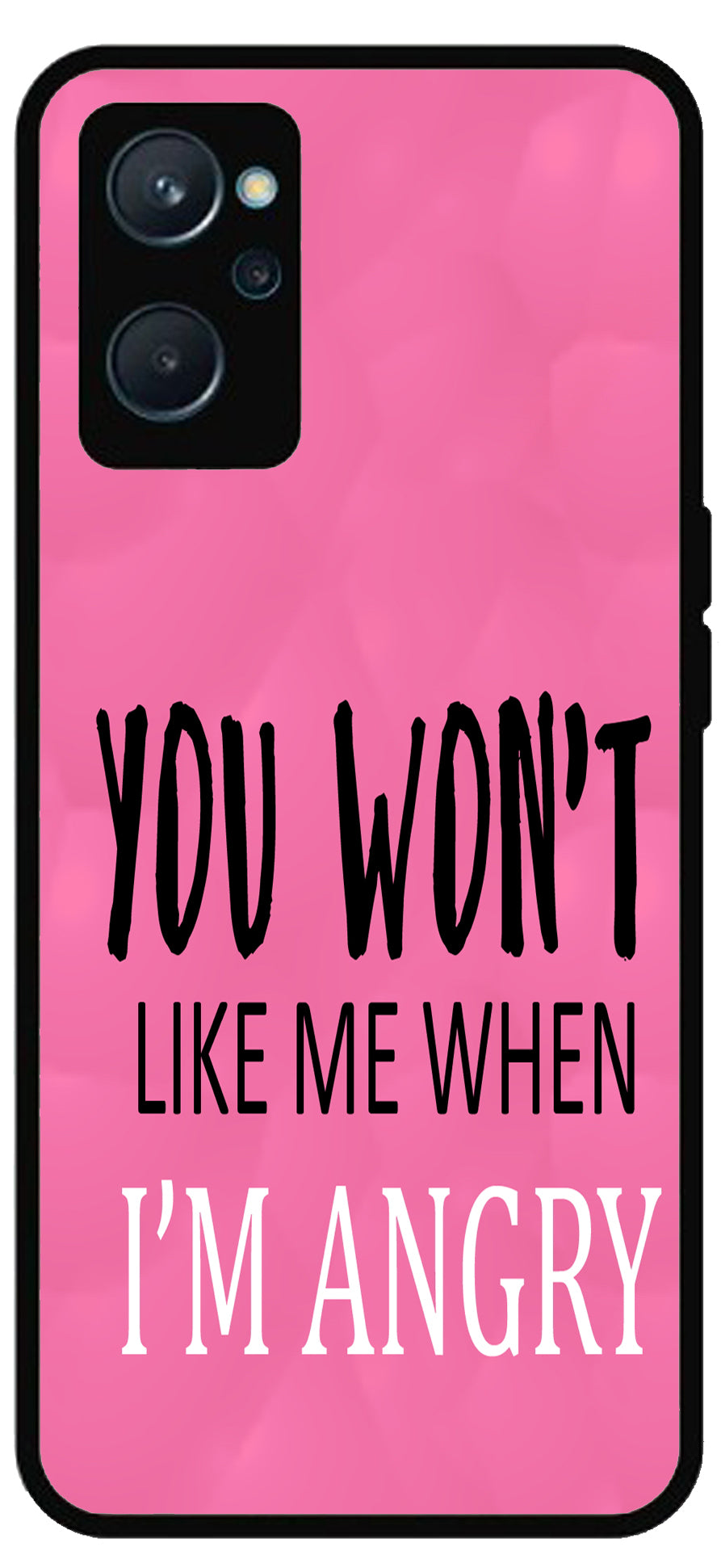 You Won't Like Me Unbreakable Metal Back Case Mobile Cover with 4 Side Protection and Soft TPU Sides for Vivo 9I