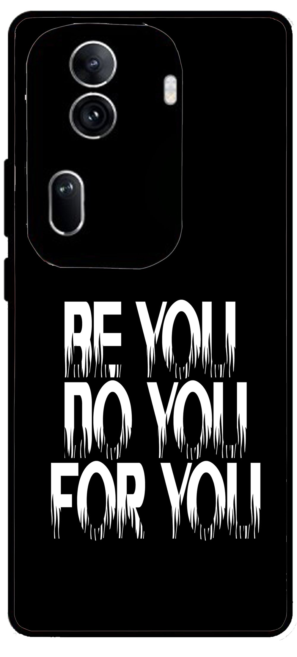 Be You Do You for You Unbreakable Metal Back Case Mobile Cover with 4 Side Protection and Soft TPU Sides for Oppo Reno 11 pro