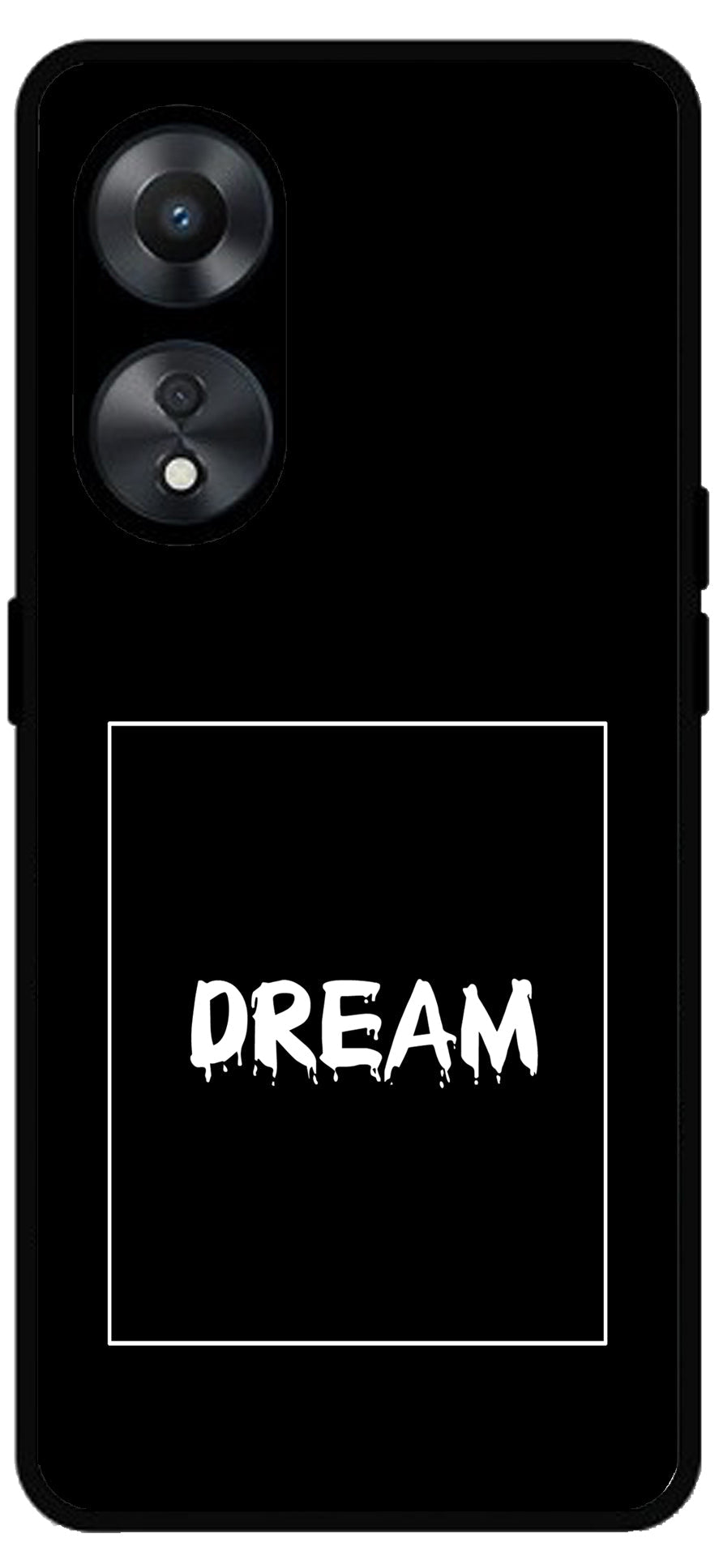 Dream Unbreakable Metal Back Case Mobile Cover with 4 Side Protection and Soft TPU Sides for Oppo a78 5g