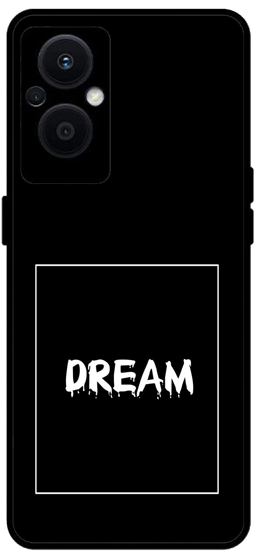 Dream Unbreakable Metal Back Case Mobile Cover with 4 Side Protection and Soft TPU Sides for OPPO F21 PRO 5G