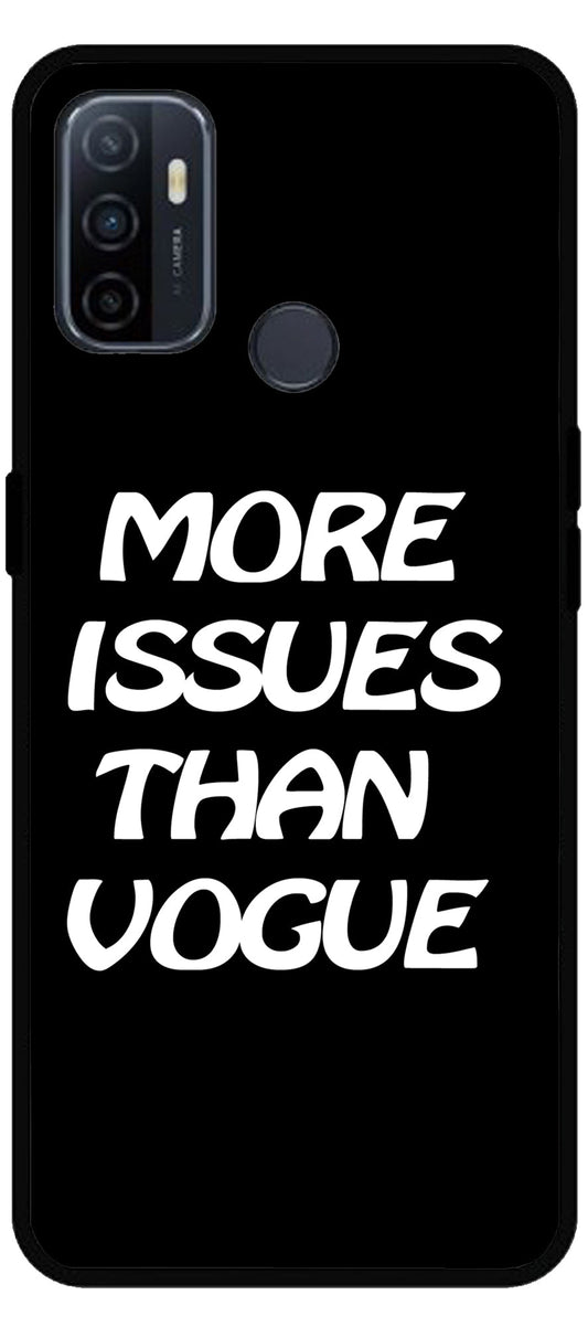 More Issues Than Vogue Unbreakable Metal Back Case Mobile Cover with 4 Side Protection and Soft TPU Sides for Oppo A53