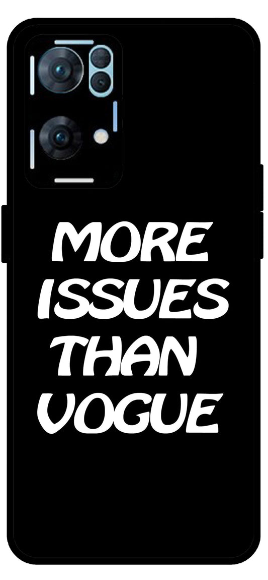 More Issues Than Vogue Unbreakable Metal Back Case Mobile Cover with 4 Side Protection and Soft TPU Sides for Oppo Reno 7 Pro 5G