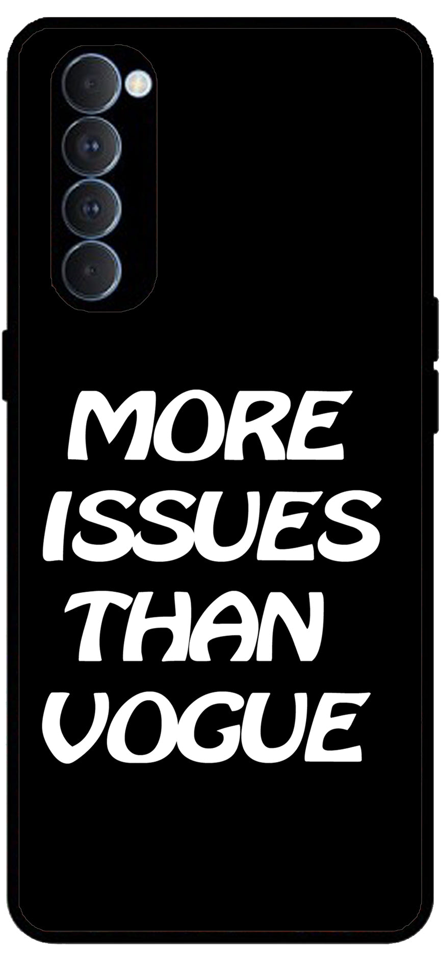 More Issues Than Vogue Unbreakable Metal Back Case Mobile Cover with 4 Side Protection and Soft TPU Sides for RENO4 PRO