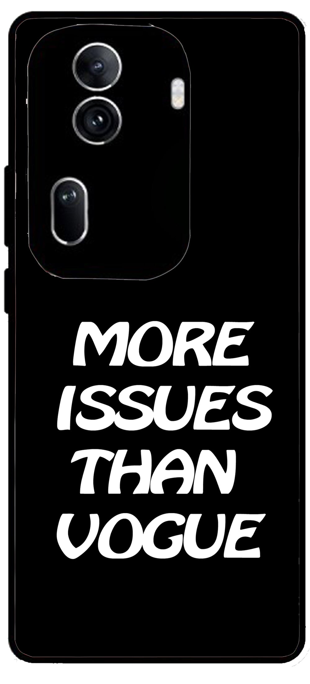 More Issues Than Vogue Unbreakable Metal Back Case Mobile Cover with 4 Side Protection and Soft TPU Sides for Oppo Reno 11 pro