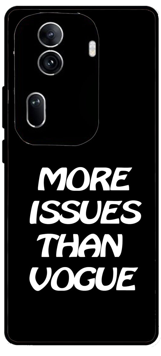 More Issues Than Vogue Unbreakable Metal Back Case Mobile Cover with 4 Side Protection and Soft TPU Sides for Oppo Reno 11 pro