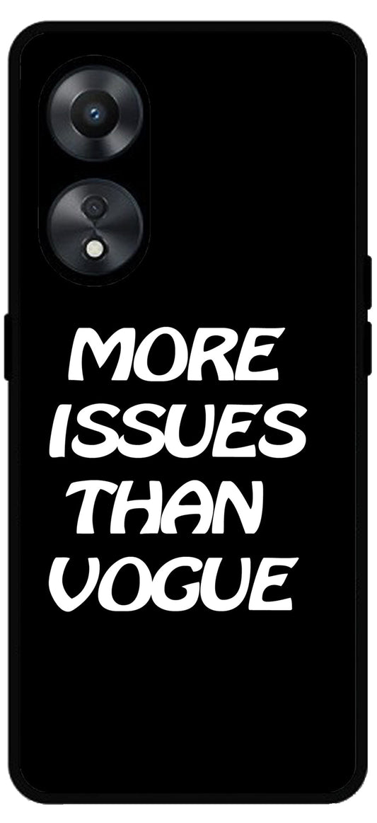 More Issues Than Vogue Unbreakable Metal Back Case Mobile Cover with 4 Side Protection and Soft TPU Sides for Oppo a78 5g