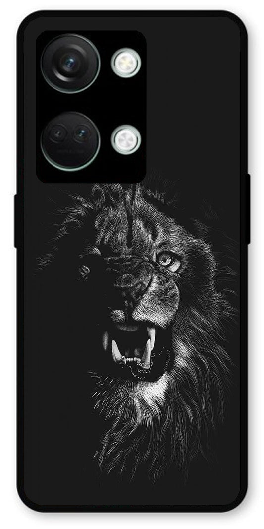 Angry Lion Unbreakable Metal Back Case Mobile Cover with 4 Side Protection and Soft TPU Sides for OnePlus Nord 3