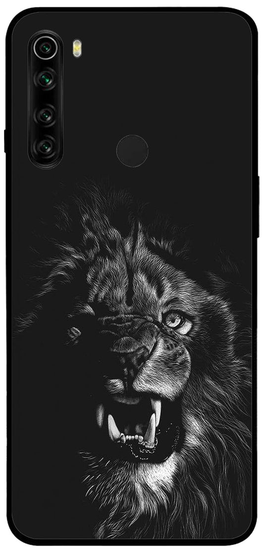 Angry Lion Unbreakable Metal Back Case Mobile Cover with 4 Side Protection and Soft TPU Sides for Mi note 8 2D