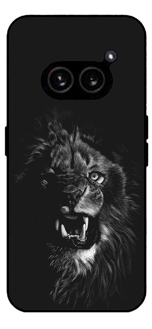 Angry Lion Unbreakable Metal Back Case Mobile Cover with 4 Side Protection and Soft TPU Sides for Nothing Phone 2A