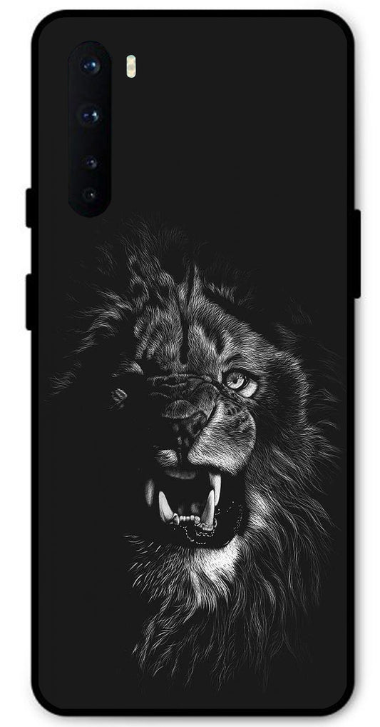 Angry Lion Unbreakable Metal Back Case Mobile Cover with 4 Side Protection and Soft TPU Sides for OnePlus Nord