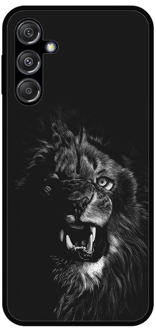 Angry Lion Unbreakable Metal Back Case Mobile Cover with 4 Side Protection and Soft TPU Sides for Samsung M34