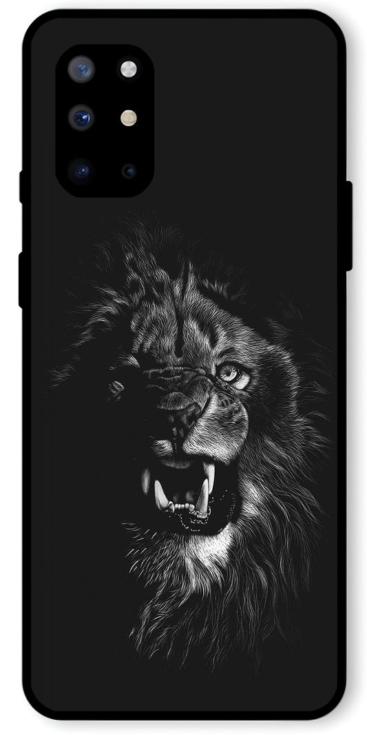 Angry Lion Unbreakable Metal Back Case Mobile Cover with 4 Side Protection and Soft TPU Sides for OnePlus 8T